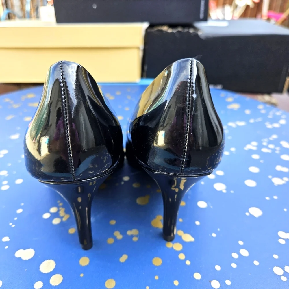 Bella Vita Define ll Black Pat Heels Shoes Women's Size 7.5 - Picture 11 of 15